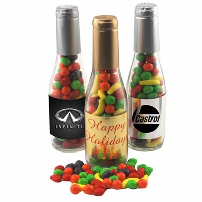 Champagne Bottle with Candy Fruitz 8" - Custom Cups Now