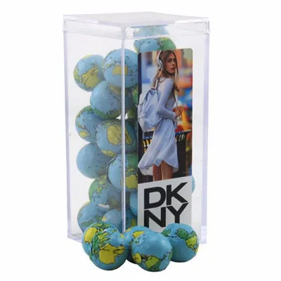 Acrylic Box with Chocolate Globes - Medium - Custom Cups Now