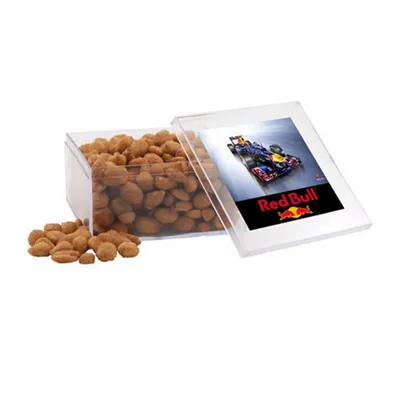 Acrylic Box with Honey Roasted Peanuts - Large - Custom Cups Now