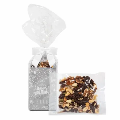 Holiday Gift Tote with Raisin Nut Trail Mix - Custom Cups Now