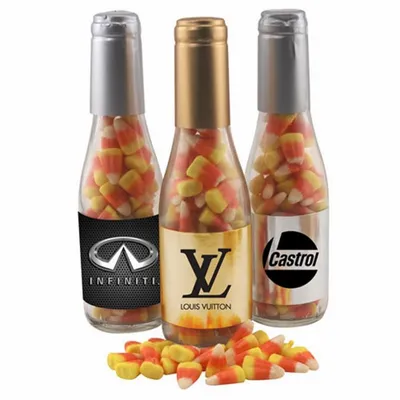 Champagne Bottle w/ Candy Corn 8" - Custom Cups Now