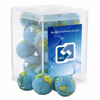 Acrylic Box with Chocolate Globes - Small - Custom Cups Now