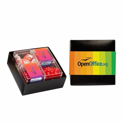4 Piece Sweet Box Gift Set - Candy by Color Mix - Custom Cups Now