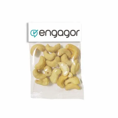 Small Header Bags - Jumbo Salted Cashews - Custom Cups Now