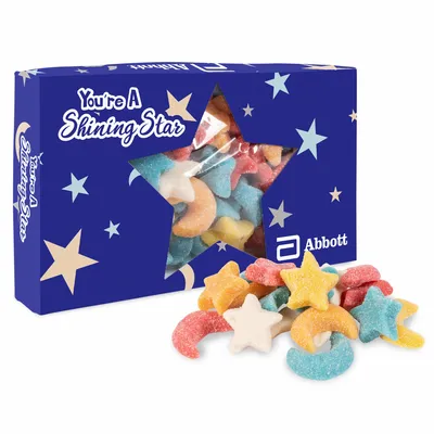 You're a Star Die Cut Box w/ Gummy Glitter Sour Stars & Moons - Custom Cups Now
