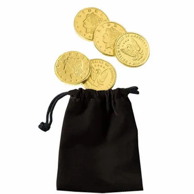 Velour Pouches with Chocolate Coins - Custom Cups Now