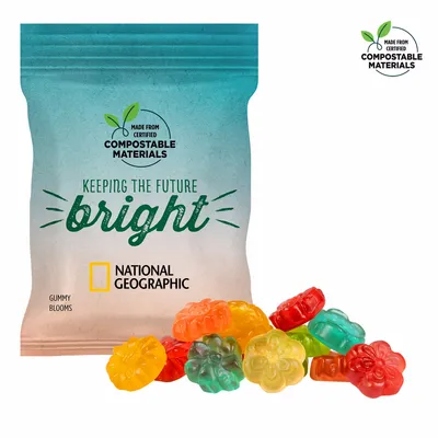 2oz. ECO-Digibag, Compostable & Full Color, Gummy Blooms - Custom Cups Now