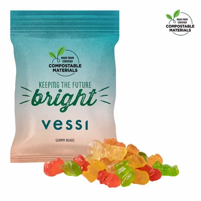 2oz. ECO-Digibag, Compostable & Full Color, Gummy Bears - Custom Cups Now