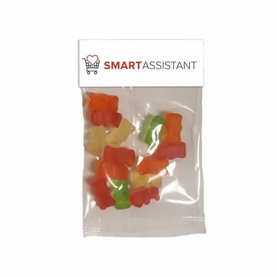 Clever Candy Small Header Bags - Gummy Bears - Custom Cups Now
