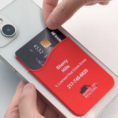 Silicone Phone Wallet Card Holder - Custom Cups Now
