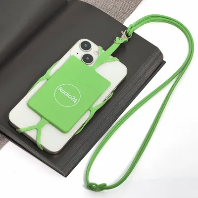 Lanyard Silicone Phone Wallet Holder - Custom Cups Now