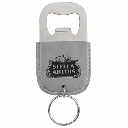 Leather Bottle Opener Keychain Leather Bottle Opener Keychain - Custom Cups Now