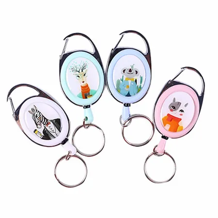 Clip Drawstring Badge Reel Keychain Clip Drawstring Badge Reel Keychain - Custom Cups Now