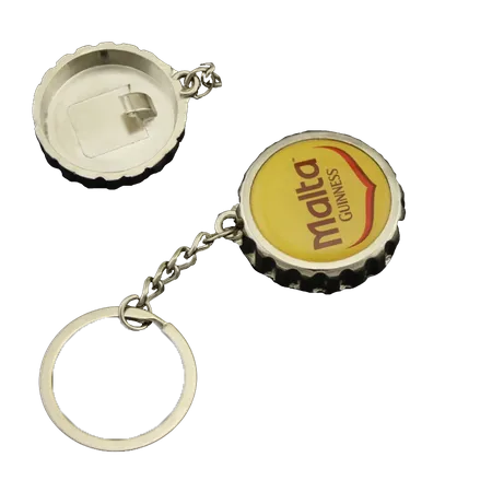 Bottle Cap-shaped Bottle Opener Keychain Bottle Cap-shaped Bottle Opener Keychain - Custom Cups Now