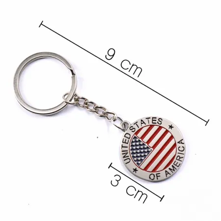 Custom US Flag Keychain Custom US Flag Keychain - Custom Cups Now