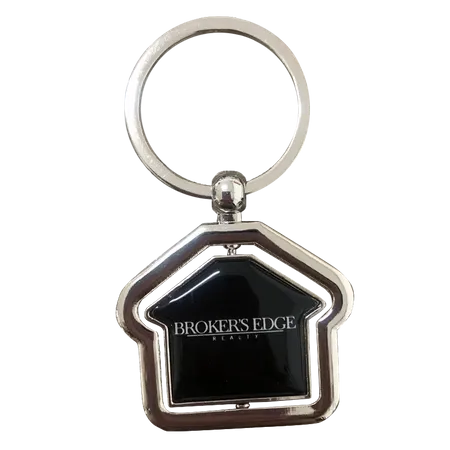 Spinning House Metal Keychain Spinning House Metal Keychain - Custom Cups Now