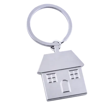 Happy Home Metal Keychain Happy Home Metal Keychain - Custom Cups Now