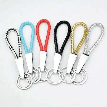 Braided Leather & Metal Keychain Braided Leather & Metal Keychain - Custom Cups Now