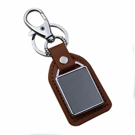 Premium Leather & Metal Keychain Premium Leather & Metal Keychain - Custom Cups Now