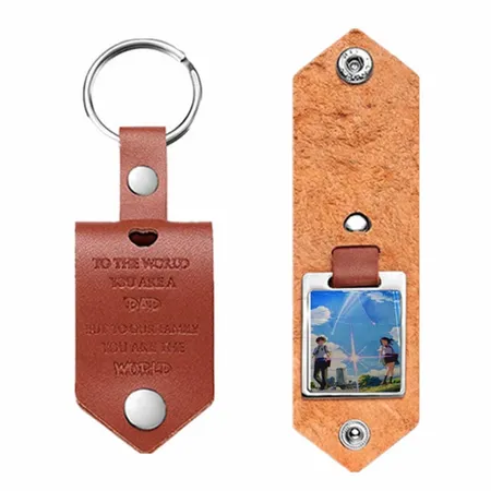 Artistic Laser Cut Leather Keychain Artistic Laser Cut Leather Keychain - Custom Cups Now
