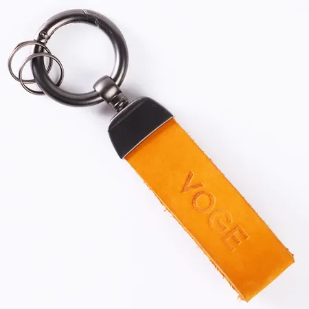 Leather Tag Keychain Leather Tag Keychain - Custom Cups Now