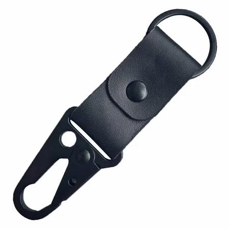 Leather Button Keychain Leather Button Keychain - Custom Cups Now