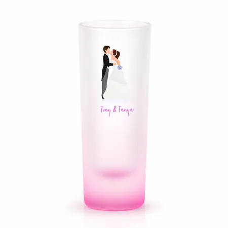 Radiant Base Frosted Tall Shot Glass - Custom Cups Now