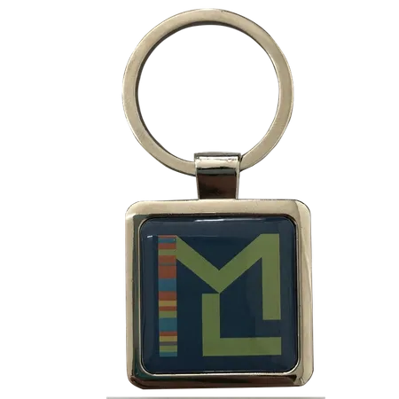 Epoxy Square Metal Keychain Epoxy Square Metal Keychain - Custom Cups Now
