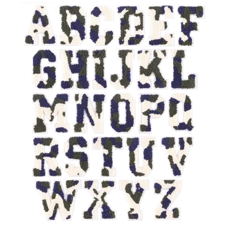 Chenille Camo Letters Patches - Custom Cups Now