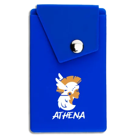 Silicone Card Holder Pressed-On Button Pocket - Custom Cups Now