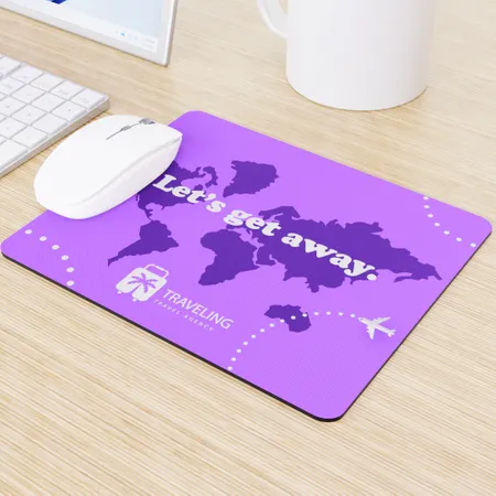 Custom Printed Rectangular Mouse Pad Custom Printed Rectangular Mouse Pad - Custom Cups Now