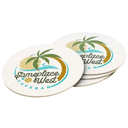 Super Absorbent Bar Coaster - Custom Cups Now