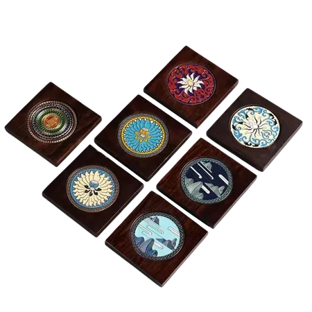 Customized Ebony Alloy Coaster - Custom Cups Now