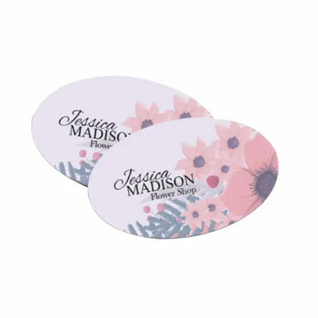 Oval Business Cards - Custom Cups Now