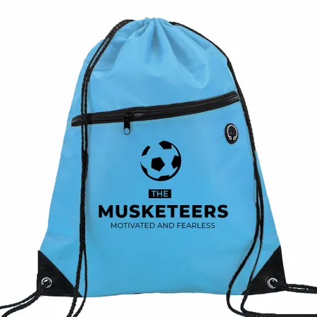 Zipper Drawstring Bag With Headphone Slots Zipper Drawstring Bag With Headphone Slots - Custom Cups Now
