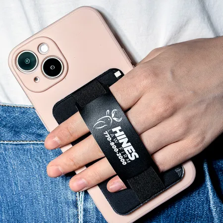 Leather Phone Wallet with Hand Grip - Custom Cups Now