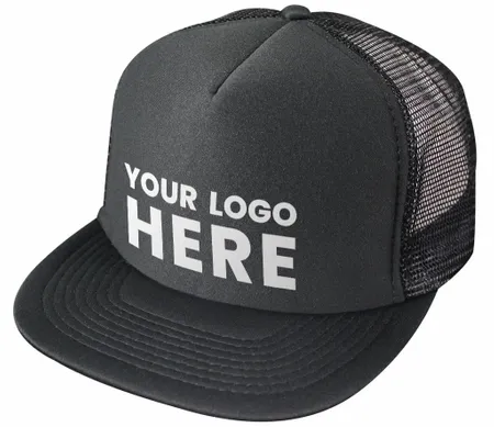 Nissun Cap 5 Panel Foam Trucker Hat Flat Bill - 5FBC - Custom Cups Now