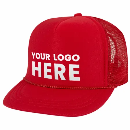 Otto 68-216 Youth Kids 5-Panel High Crown Foam Trucker Hat, Mesh Back - Custom Cups Now
