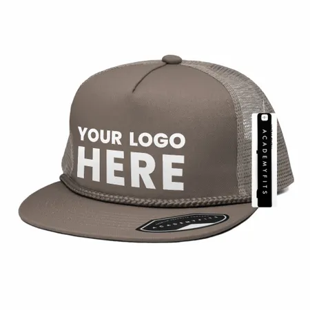 Academy Fits 2071G Rope Trucker Snapback Hat - Custom Cups Now