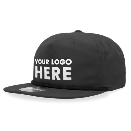 Decky 6032 - Classic Rope Cap, 5 Panel Flat Bill Hat, Snapback - Custom Cups Now