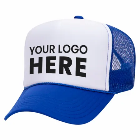 Otto 39-165 5-Panel High Crown Foam Trucker Hats - White Front Colors - Custom Cups Now