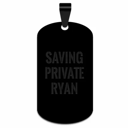 Sleek Military Dog Tag Metal Keychain