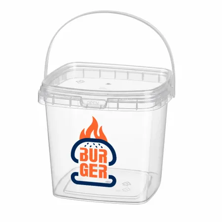 Square Transparent Drink Buckets - Custom Cups Now