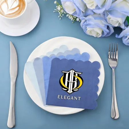 Scallop Beverage Napkins - Custom Cups Now