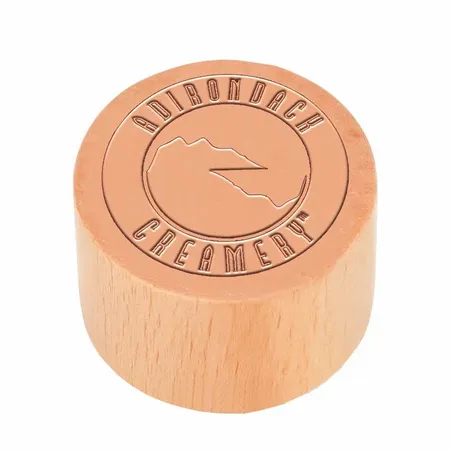Round Wood Rubber Stamps - Custom Cups Now
