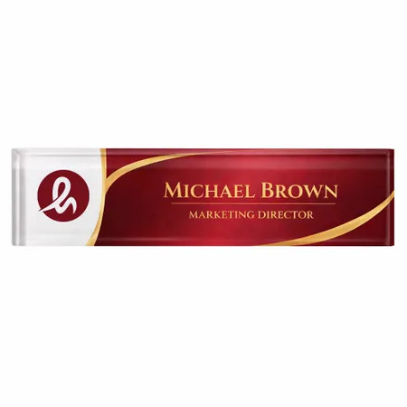 Acrylic Desktop Name Badges - Custom Cups Now