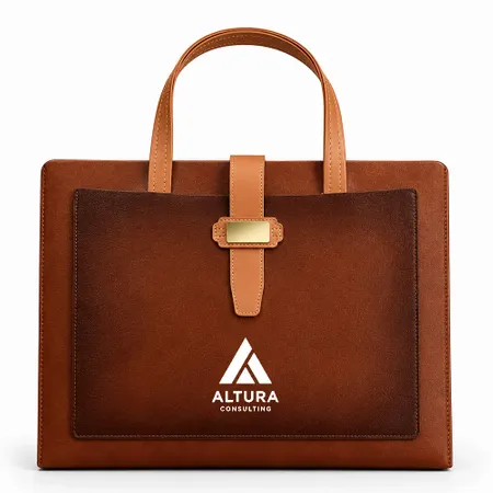 Leather Document Holders with Handle - Custom Cups Now