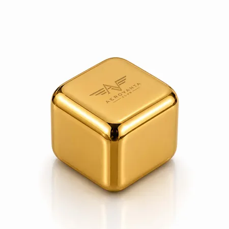 Gold Stainless Steel Ice Cubes - Custom Cups Now