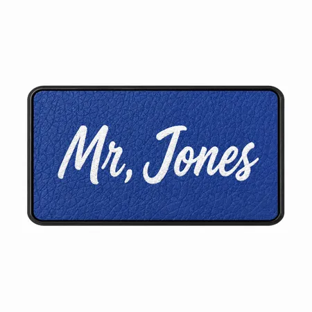 Leather Name Badges - Custom Cups Now
