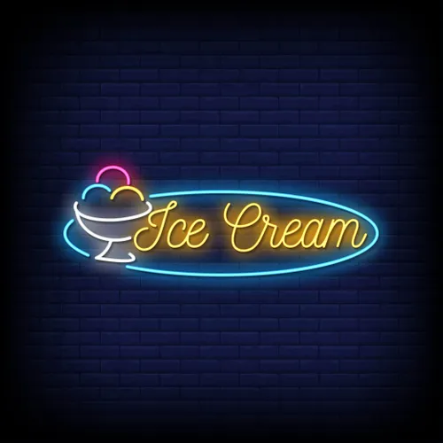 Ice Cream Shop Neon Sign - Custom Cups Now